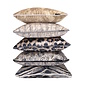 Sierkussen Velvet Silver Panter | 45 x 45 cm | Velvet/ Polyester