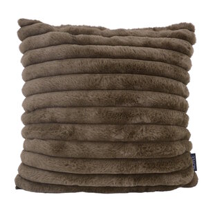 Rosie Rib Bruin Kussenhoes | 45x45 cm | Polyester