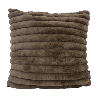 NOVÉE Rosie Rib Braun Kissenbezug | 45x45 cm | Polyester