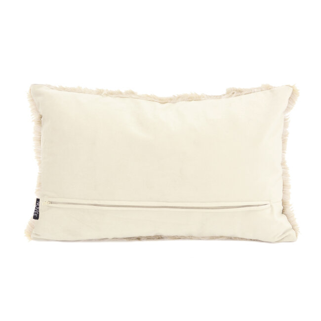 Furry Velvet Crème Kissenbezug | 30x50 cm | Samt/Polyester