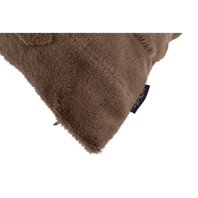 Furry Plant Bruin Kussenhoes | 45x45 cm | Polyester
