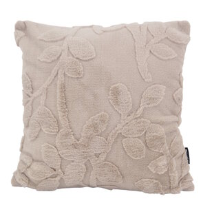 Furry Plant Beige Kissenbezug | 45x45 cm | Polyester