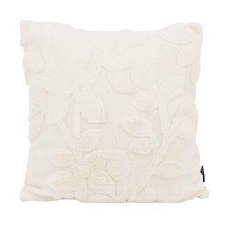 NOVÉE Furry Plant Crème Kussenhoes | 45x45 cm | Polyester