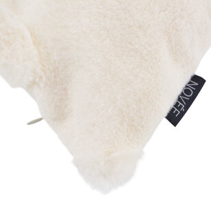 Furry Plant Crème Kissenbezug | 45x45 cm | Polyester