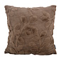 Sierkussen Furry Plant Bruin | 45 x 45 cm | Polyester