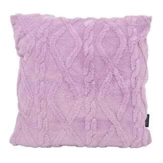 NOVÉE Sierkussen Furry Cross Lila | 45 x 45 cm | Polyester