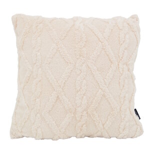 Sierkussen Furry Cross Crème | 45 x 45 cm | Polyester