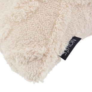 Sierkussen Furry Cross Crème | 45 x 45 cm | Polyester