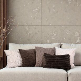 Sierkussen Furry Cross Crème | 45 x 45 cm | Polyester
