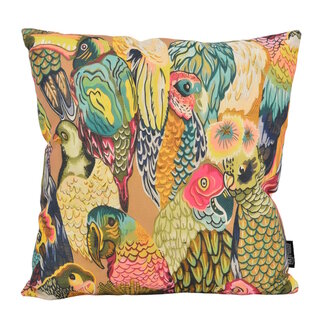 Gek op kussens! Pink Parrots Kussenhoes | 45x45 cm | Katoen/Linnen