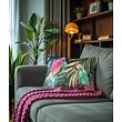 Velvet Parrot Kussenhoes | 30x50 cm | Velvet/Polyester