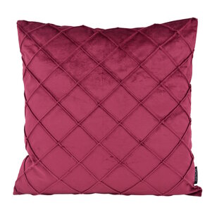 Velvet Cross Weinrot Kissenbezug | 45x45 cm | Samt/Polyester
