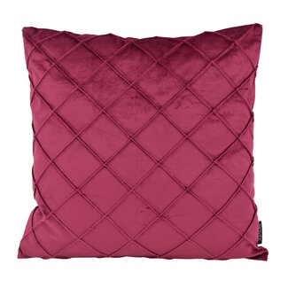 NOVÉE Velvet Cross Wijnrood Kussenhoes | 45x45 cm | Velvet/Polyester