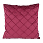 Sierkussen Velvet Cross Wijnrood | 45 x 45 cm | Polyester