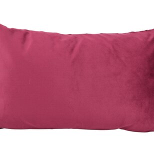 Sierkussen Velvet Cross Wijnrood | 30 x 50 cm | Polyester