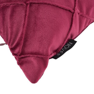 Sierkussen Velvet Cross Wijnrood | 30 x 50 cm | Polyester