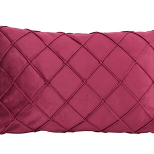 Sierkussen Velvet Cross Wijnrood | 30 x 50 cm | Polyester