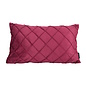 Sierkussen Velvet Cross Wijnrood | 30 x 50 cm | Polyester
