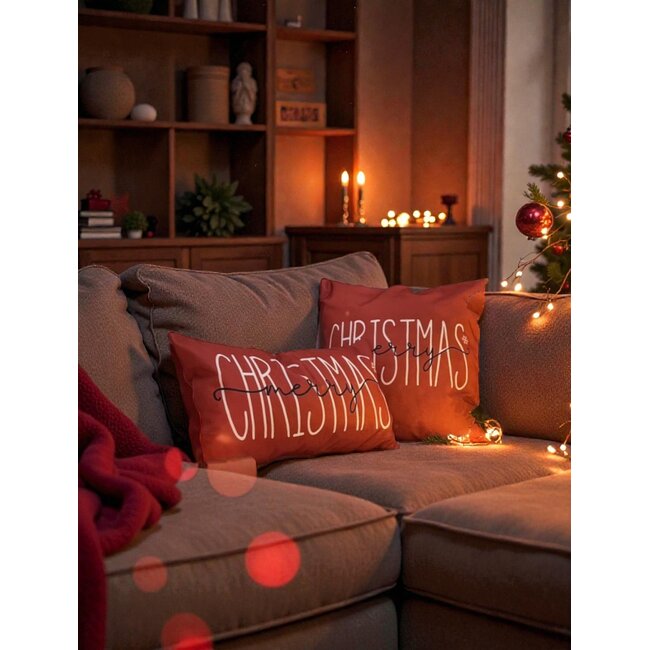 Kerst #1 | 45 x 45 cm | Kussenhoes | Katoen/Linnen