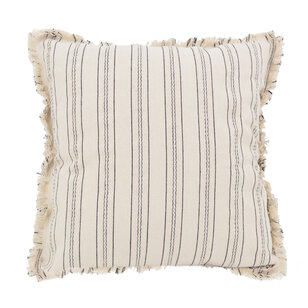 Sierkussen Yuna Stripe Zwart | 45 x 45 cm | Katoen/Linnen
