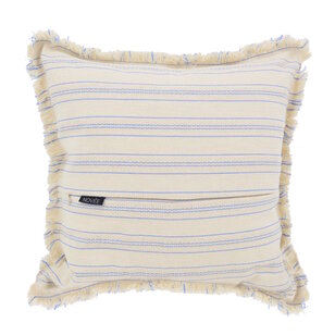 Sierkussen Yuna Stripe Blauw | 45 x 45 cm | Katoen/Linnen