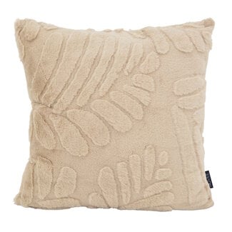 NOVÉE Sierkussen Furry Leaves Beige | 45 x 45 cm | Polyester