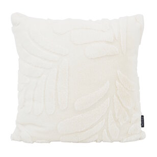 Sierkussen Furry Leaves Crème | 45 x 45 cm | Kussenhoes | Polyester
