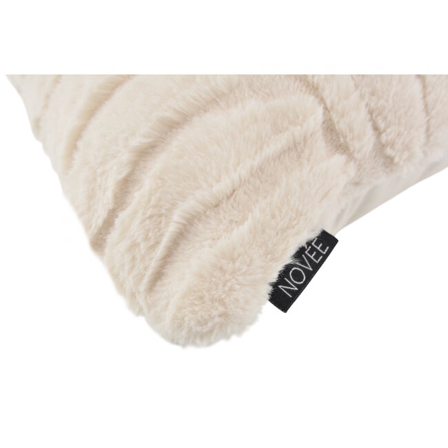 Sierkussen Furry Leaves Ecru | 45 x 45 cm | Kussenhoes | Polyester