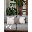 Sierkussen Furry Leaves Crème | 45 x 45 cm | Kussenhoes | Polyester