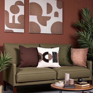 Embossed Brown Kussenhoes | 45x45 cm | PU Leder