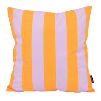 Gek op kussens! Streep Lila/Geel | 45 x 45 cm | Kussenhoes | Katoen/Polyester