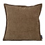 NOVÉE Chenille Piped Bruin | 45 x 45 cm | Kussenhoes | Polyester