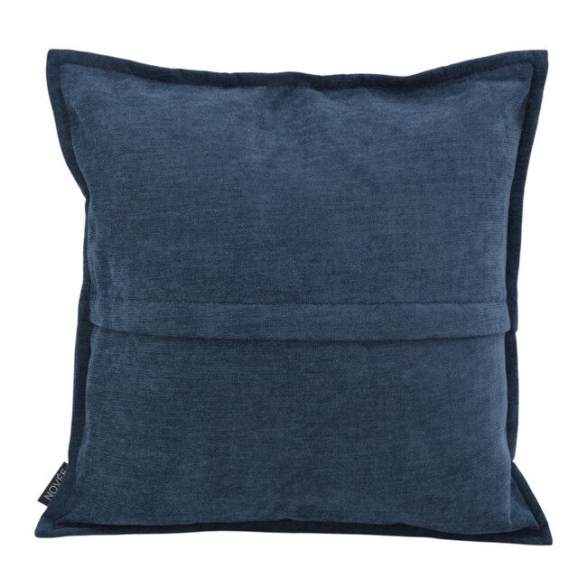 Chenille Piped Blauw | 45 x 45 cm | Kussenhoes | Polyester