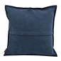 Sierkussen Chenille Piped Blauw | 45 x 45 cm | Polyester