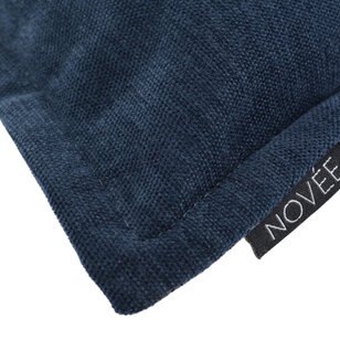 Sierkussen Chenille Piped Blauw | 45 x 45 cm | Polyester