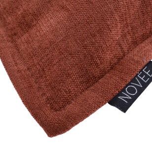 Chenille Piped Roest Kussenhoes | 45x45 cm | Polyester