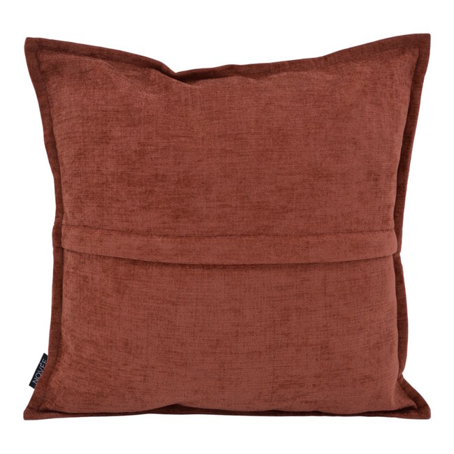 Chenille Piped Rost Kissenbezug | 45x45 cm | Polyester