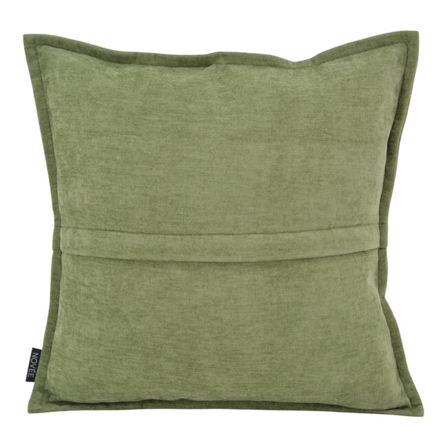 Chenille Piped Grün Kissenbezug | 45x45 cm | Polyester