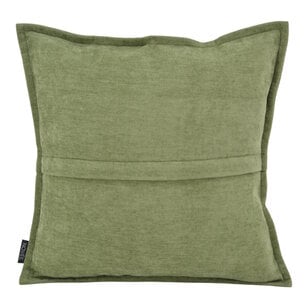 Sierkussen Chenille Piped Groen | 45 x 45 cm | Polyester
