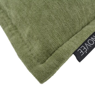 Sierkussen Chenille Piped Groen | 45 x 45 cm | Polyester
