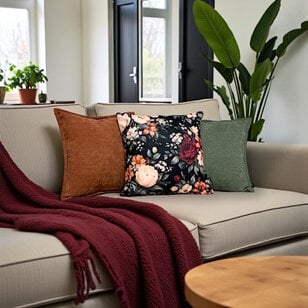 Sierkussen Chenille Piped Groen | 45 x 45 cm | Polyester