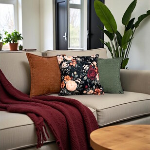 Chenille Piped Groen Kussenhoes | 45x45 cm | Polyester