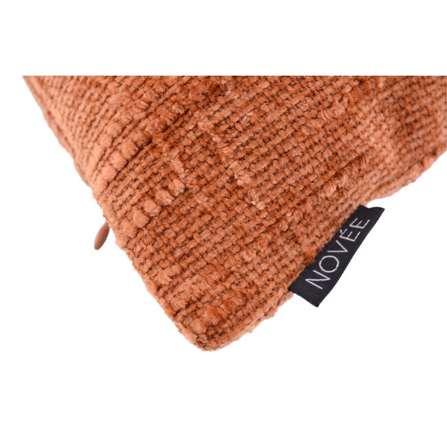 Chenille Stripe Terra Kussenhoes | 45x45 cm | Polyester