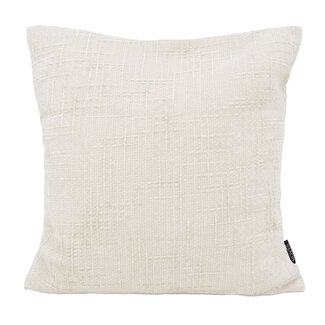 NOVÉE Chenille Stripe Crème Kussenhoes | 45x45 cm | Polyester