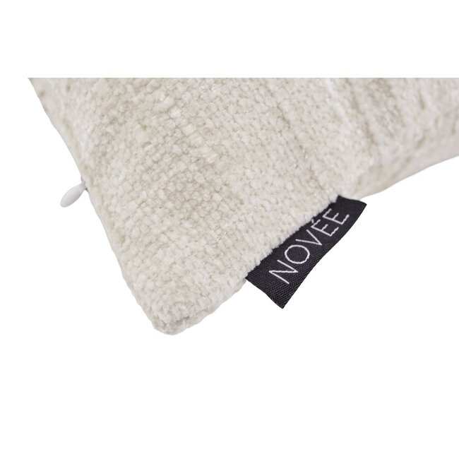 Chenille Stripe Crème | 45 x 45 cm | Kussenhoes | Polyester