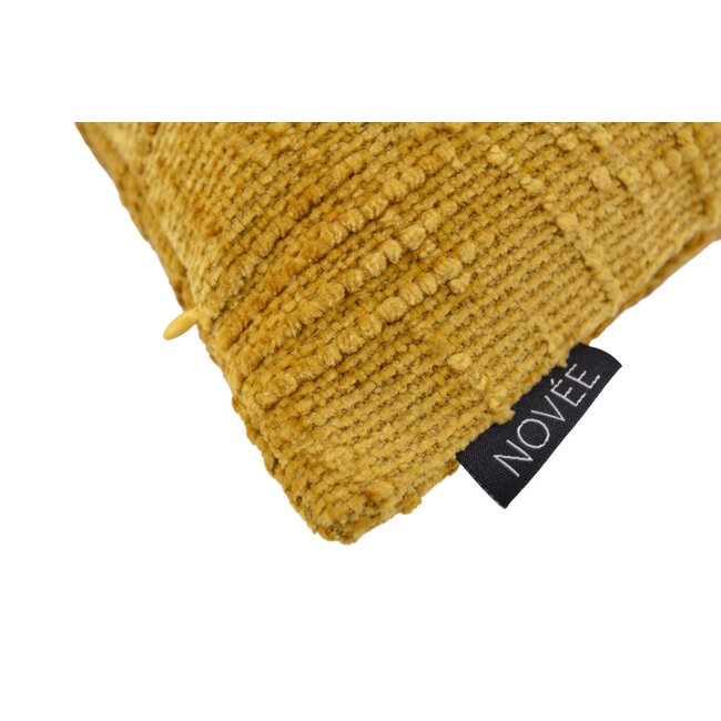 Chenille Stripe Geel | 45 x 45 cm | Kussenhoes | Polyester