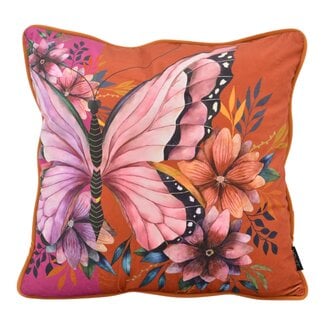 NOVÉE Butterfly Bloom | 45 x 45 cm | Kussenhoes | Velvet/Polyester