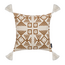 NOVÉE Coffee/White Tassle Kussenhoes | 45x45 cm | Polyester