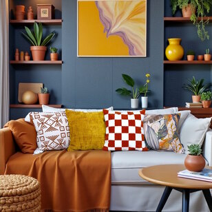 Janaé Jungle Orange Kussenhoes | 45x45 cm | Katoen/Linnen