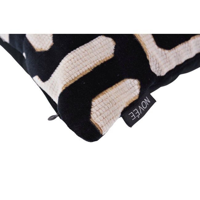 Elegance Schwarz Kissenbezug | 45x45 cm | Samt/Polyester